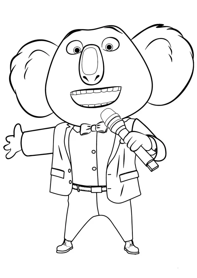 Коала Бастер Мун с микрофоном