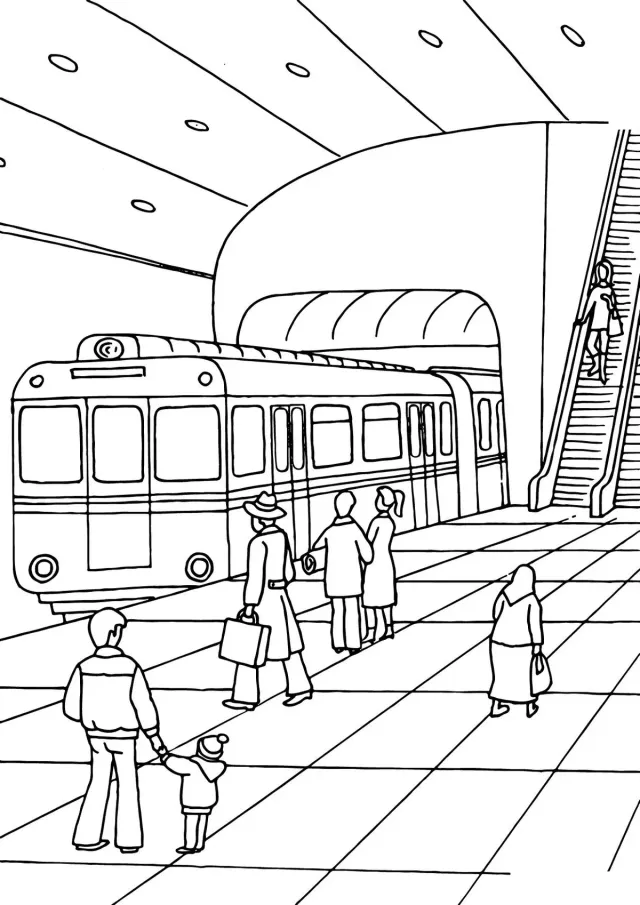 Метро и эскалатор