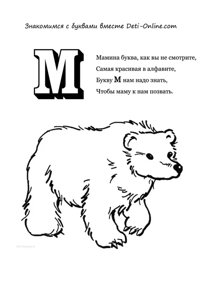 Буква М - Медведь