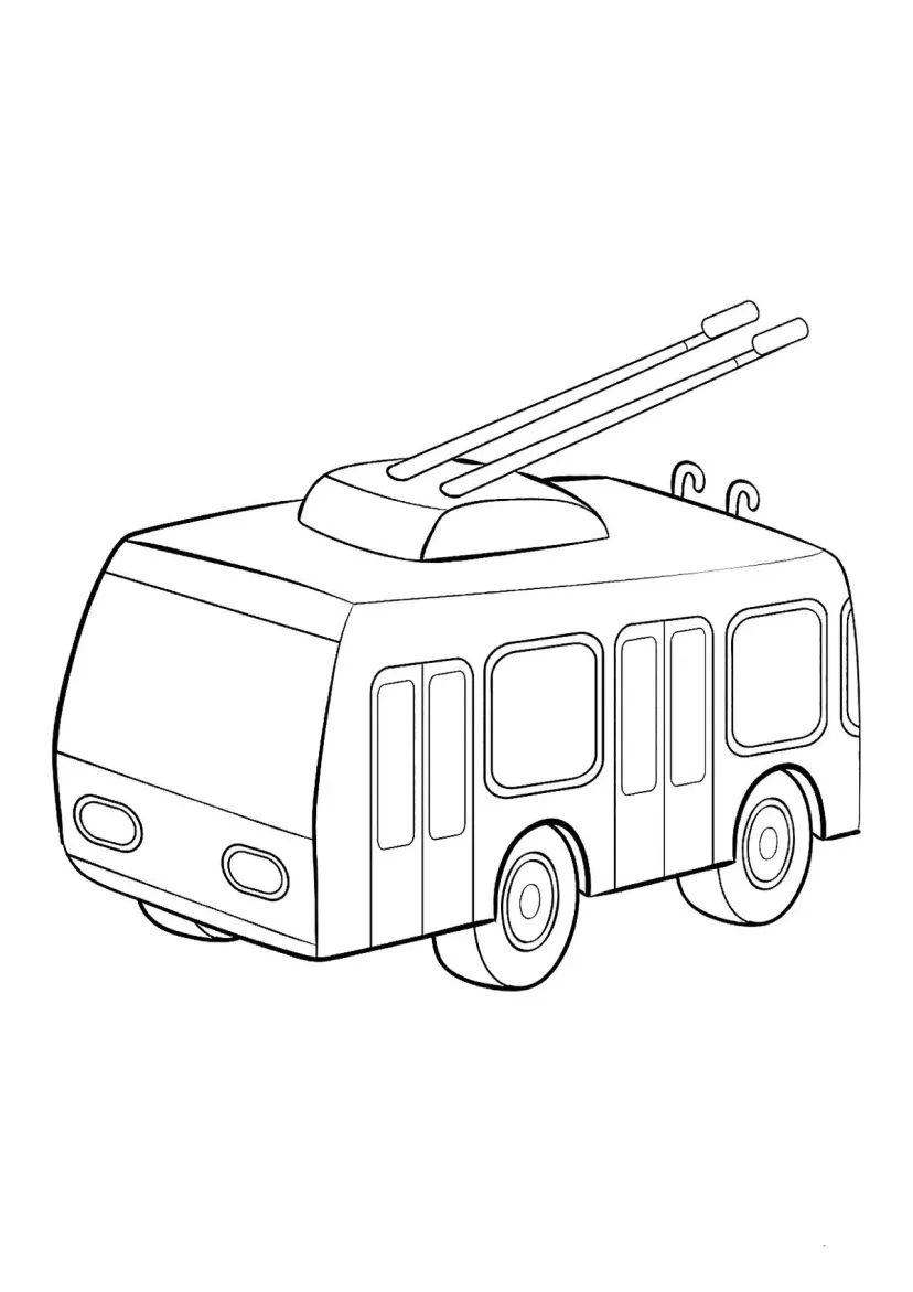 Просторный уличный троллейбус