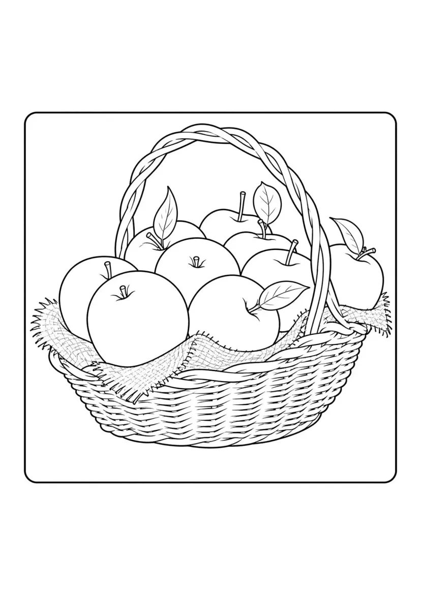 Корзинка с яблоками