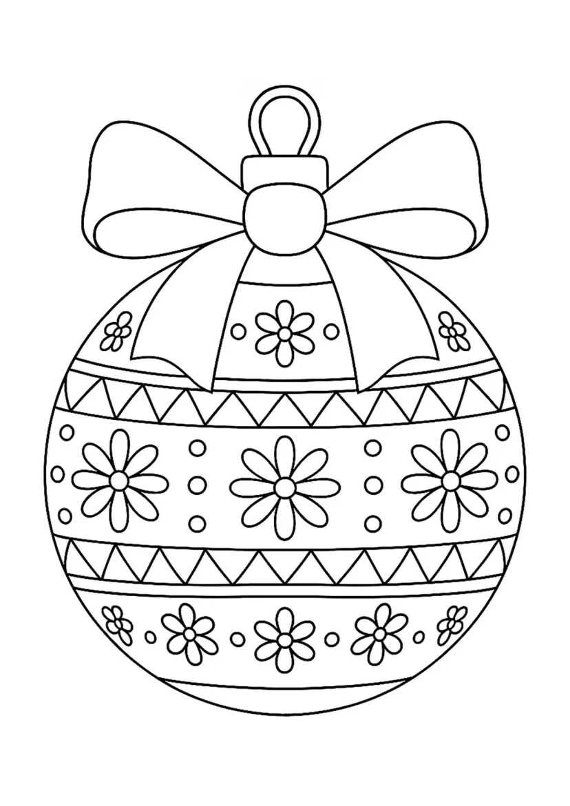 Новогодний шар с цветочками