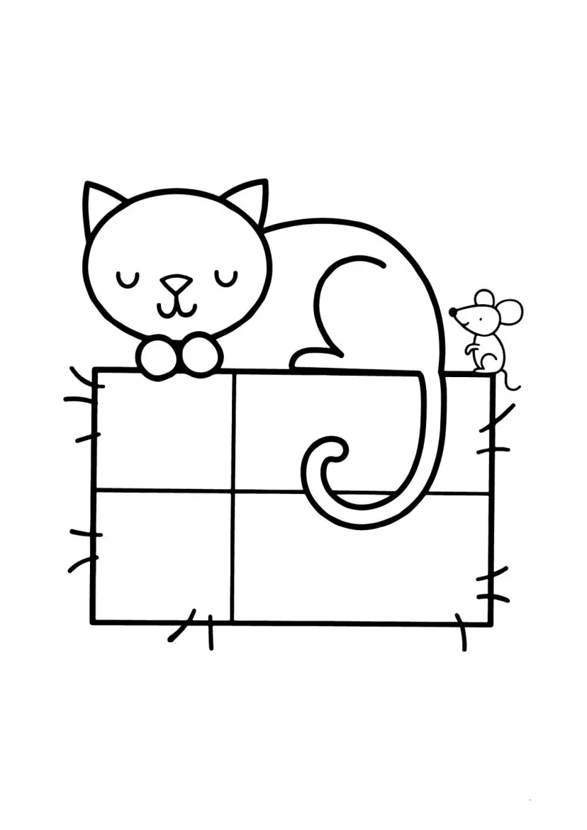 Кот и мышка для малышей