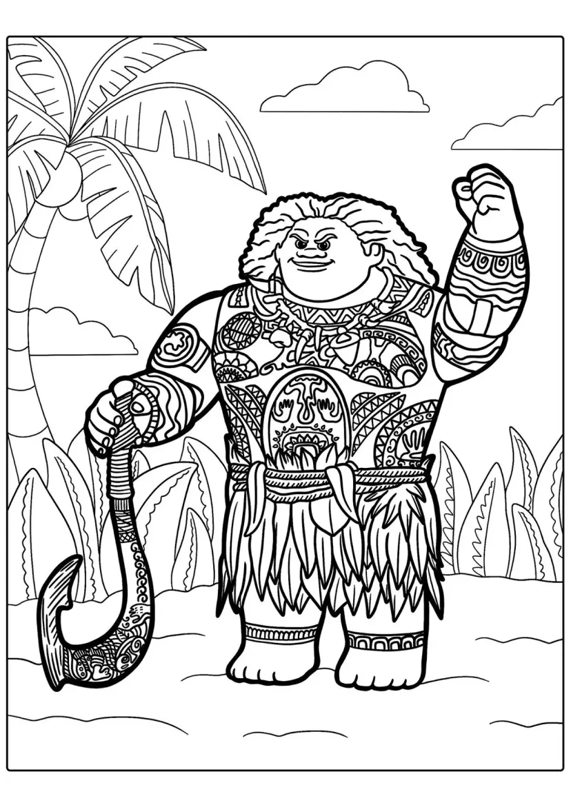 Полубог Мауи с рыболовным крюком