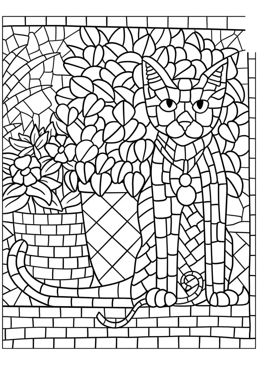 Мозаика кошка