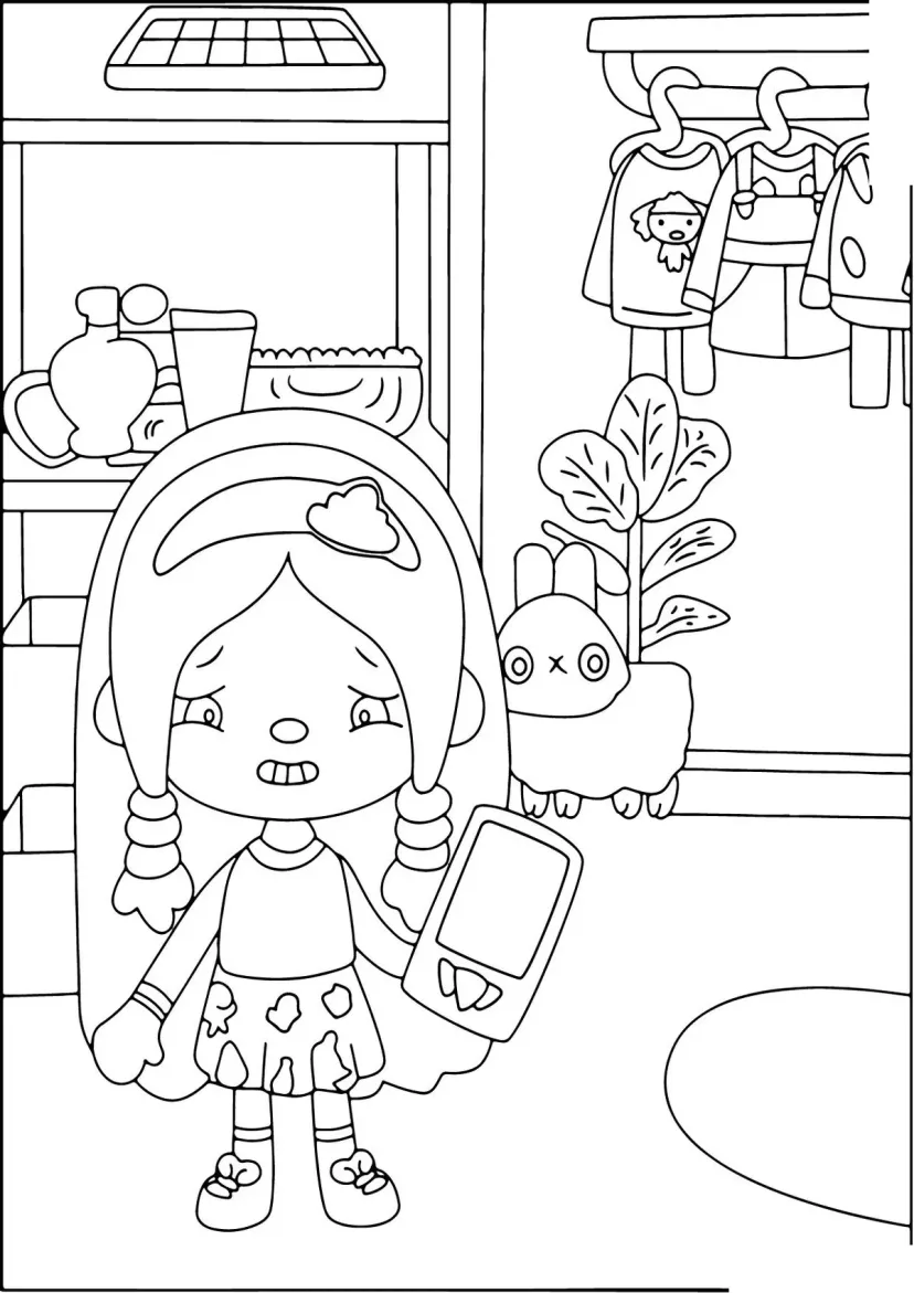 Toca Boca девочка с телефоном