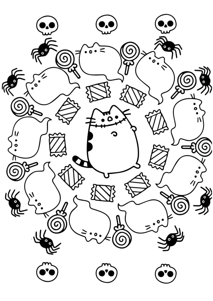 Кот Пушин Хэллоуин (арт терапия)