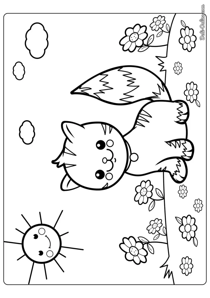 Котёнок на полянке