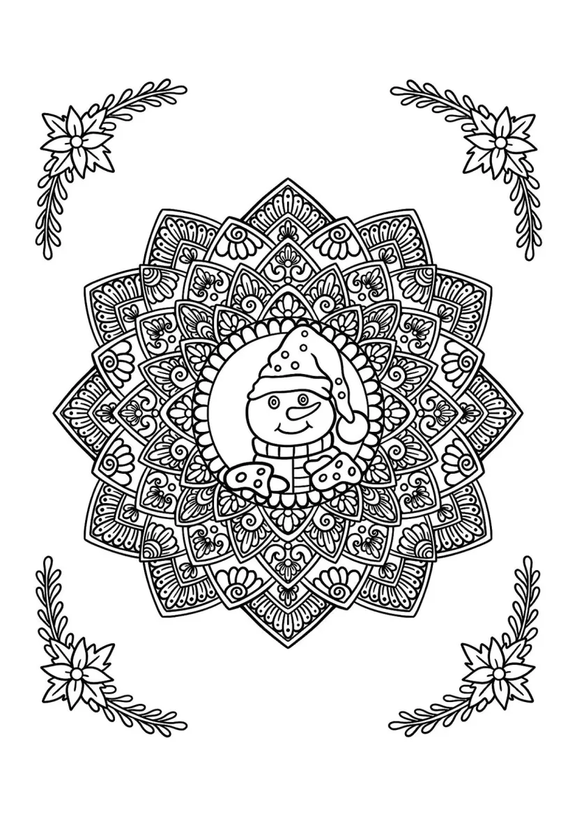 Снеговик мандала