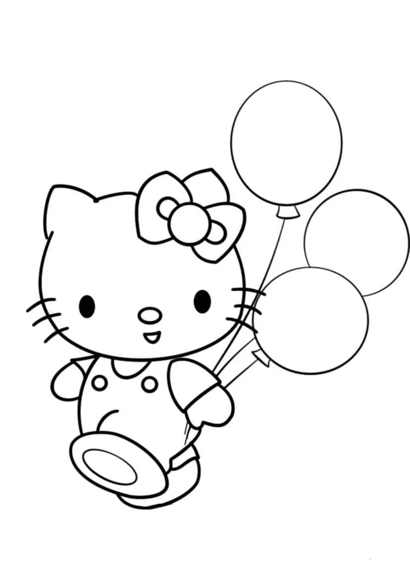 Hello Kitty и воздушные шары