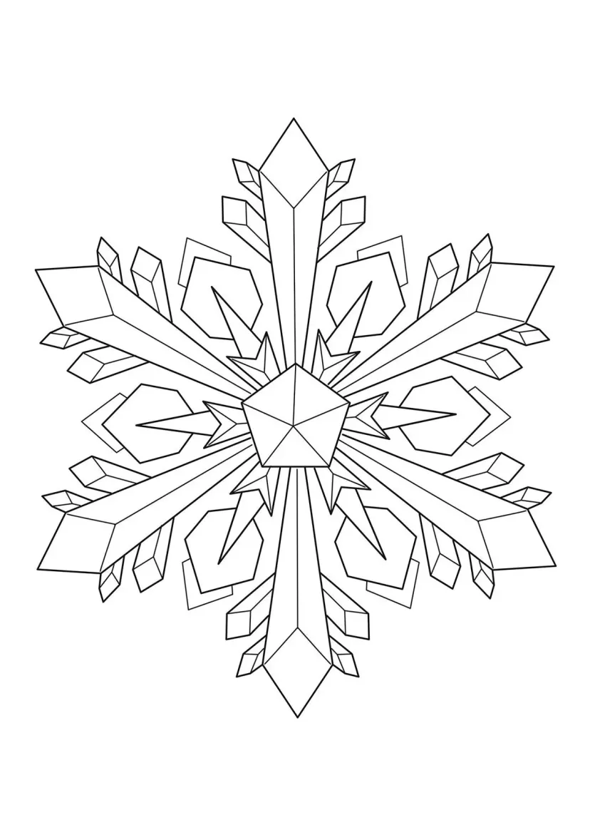 Снежинка с ледышками